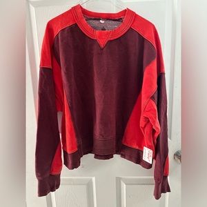FREE PEOPLE Movement color block sweatshirt, size M